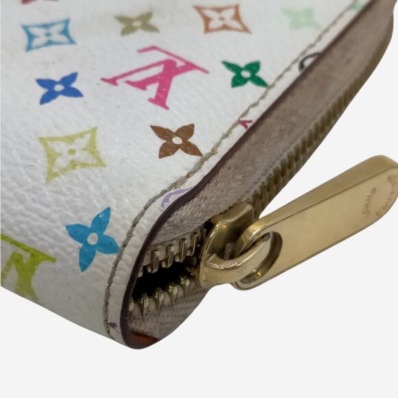 Louis Vuitton White Murakami Multicolor Zippy Wallet - Picture 3 of 10